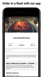 Ciao Woodfire Pizza screenshot 0