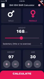 BMI IBW Calculator screenshot 0