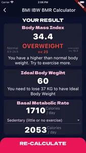 BMI IBW Calculator screenshot 1