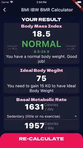 BMI IBW Calculator screenshot 4