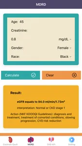 eGFR Calculators Pro screenshot 1