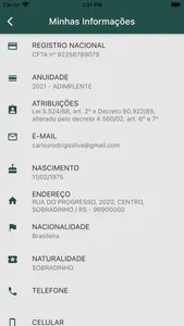 Carteira Digital do CFTA screenshot 3