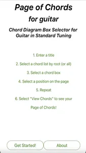 Page of Chords for Guitar screenshot 0