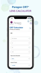 Paragon CRT® Lens Calculator screenshot 1
