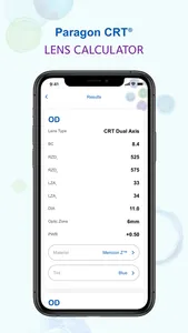 Paragon CRT® Lens Calculator screenshot 3