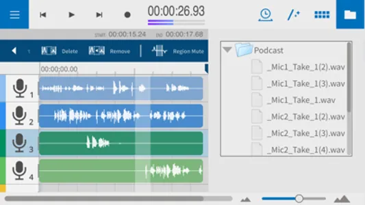 TASCAM Podcast Editor screenshot 2