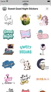 Sweet Good Night Stickers screenshot 1