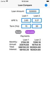 Loan Cost Comparison screenshot 1