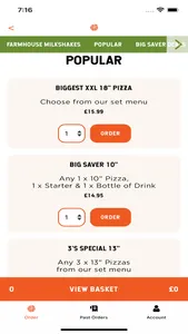 Farmhouse Pizza Ordering screenshot 1