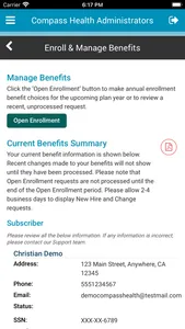 Compass Health Administrators screenshot 2