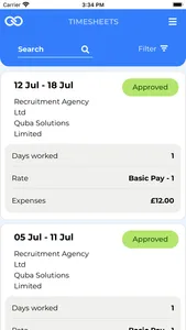 Bond Recruit E-Timesheets screenshot 2