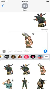 Army Soldier Stickers screenshot 0