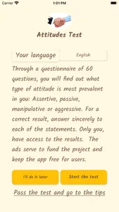 Attitude test screenshot 0