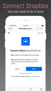 Camera Boss for Dropbox screenshot 1