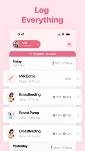 Baby Feeding Tracker App screenshot 1