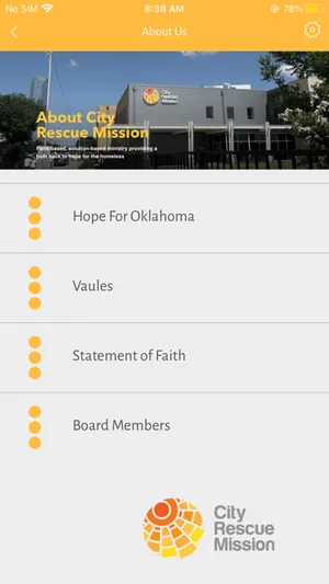 City Rescue Mission App screenshot 1