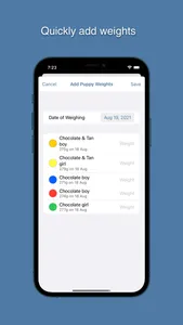 Puppy Scales - Weight Tracker screenshot 2