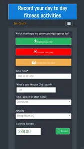 Fitness Challenge Tracker App screenshot 1