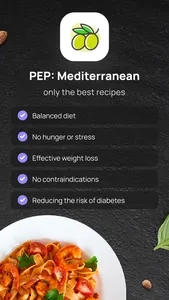 PEP: Mediterranean diet plan screenshot 0