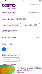 Cosmo Switch setup screenshot 0