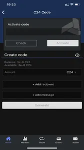 C24 mobile application screenshot 1