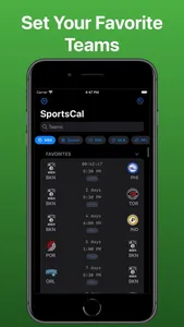 SportsCal - Live Sports Alerts screenshot 1