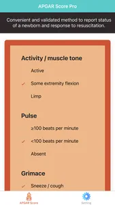 Pediatric APGAR Score screenshot 0