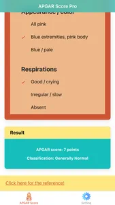 Pediatric APGAR Score screenshot 1