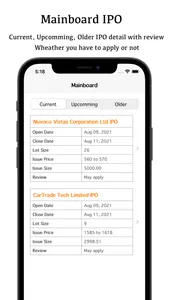IPO Update screenshot 0