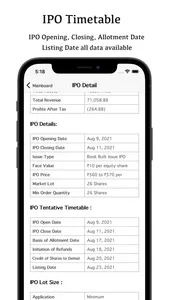 IPO Update screenshot 2