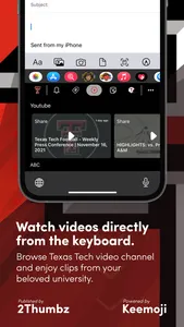 Texas Tech Official Keyboard screenshot 2