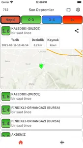 Son Depremler (Bildirimli) screenshot 4