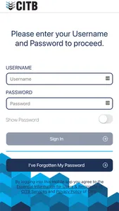 MyCITB screenshot 1