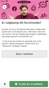 Sosialistisk Venstrepartis app screenshot 2