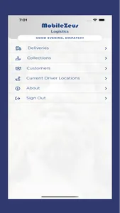 Mobile Zeus - Logistics screenshot 1