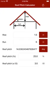 Roof Pitch Calculator screenshot 0