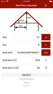 Roof Pitch Calculator screenshot 2