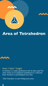 Tetrahedron Area Calculator screenshot 0