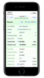 Pipe Flow Liquid Pipe Diameter screenshot 1