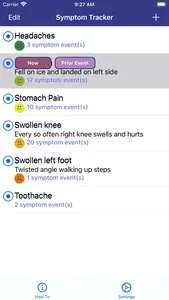 Symptoms Tracker screenshot 1