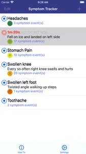 Symptoms Tracker screenshot 2