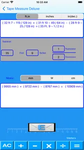 Tape Measure Deluxe Calculator screenshot 4