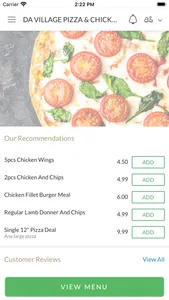 DA VILLAGE PIZZA & CHICKEN LTD screenshot 1