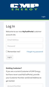 CMP Energy Online Portal screenshot 1