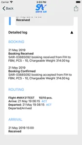 Serve Air Cargo Tracking screenshot 2