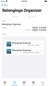 Belongings Organizer screenshot 2