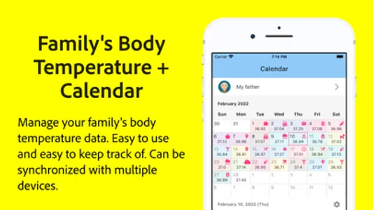 Body Temperature Calendar screenshot 0