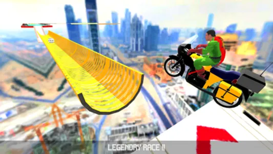 Superhero Bike Stunt Racing 3D screenshot 0