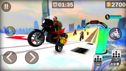 Superhero Bike Stunt Racing 3D screenshot 2