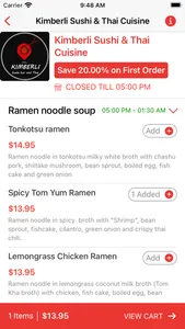 Kimberli Sushi & Thai Cuisine screenshot 3